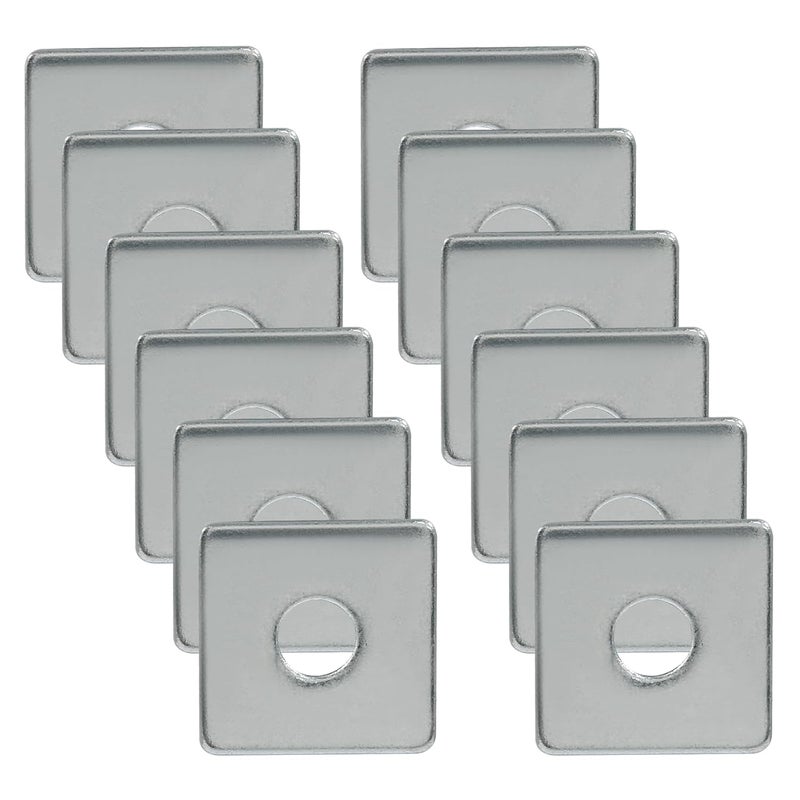 Coufce 10pcs M6 Square Bearing Plate Washer, 304 Stainless Steel Flat Pad Spacer Gasket Hardware Fastener, Heavy Duty Square Washers Plate, 0.26"(ID) x0.79"x0.79"x0.06" - Image 5